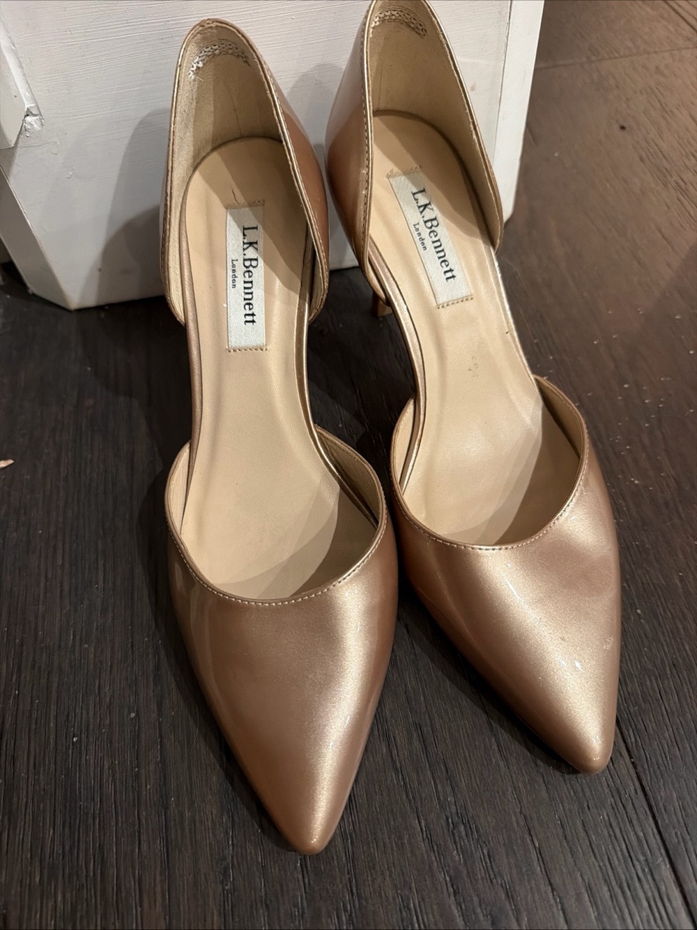 LK Bennett Rose Metallic D'Orsay Pointed-Toe Pumps